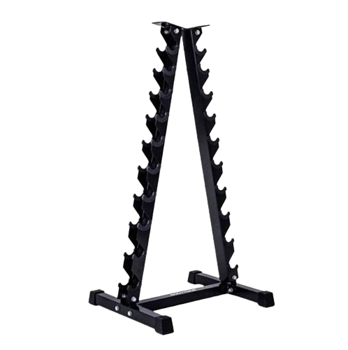 Support Pour Haltères Courts 4 Niveaux - Capacité 150 Kg, Acier Carbone, Rangement Salle De Sport Maison (71x20.5x53 Cm)