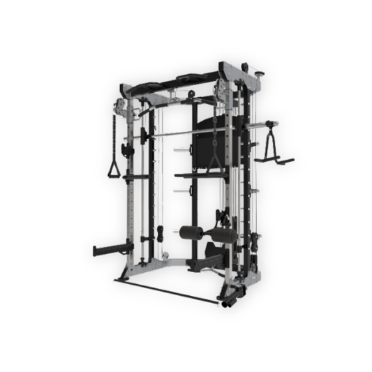 Smith machine avec système de poulie (plate load)